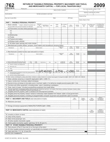Fill Out a Valid 762 Virginia Template