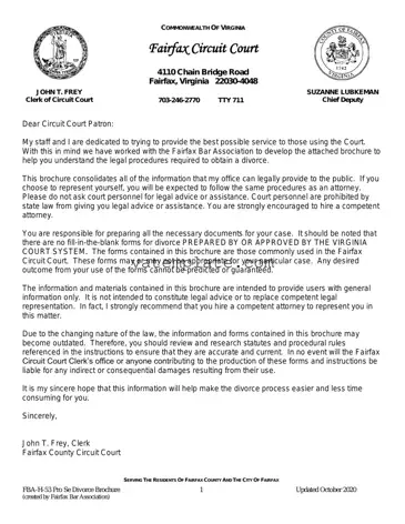 Fill Out a Valid Bill Divorce Virginia Sample Template
