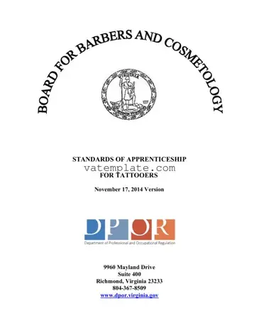 Fill Out a Valid How To Get A Tattoo License In Virginia Template