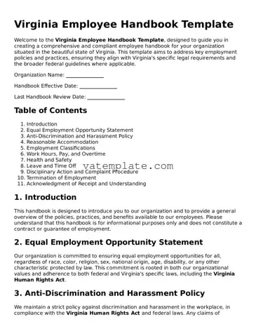 Attorney-Approved  Employee Handbook Template for Virginia