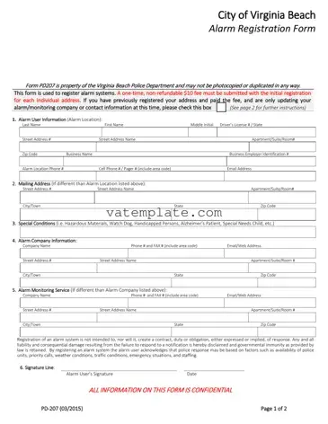 Fill Out a Valid Virginia Pd 207 Template