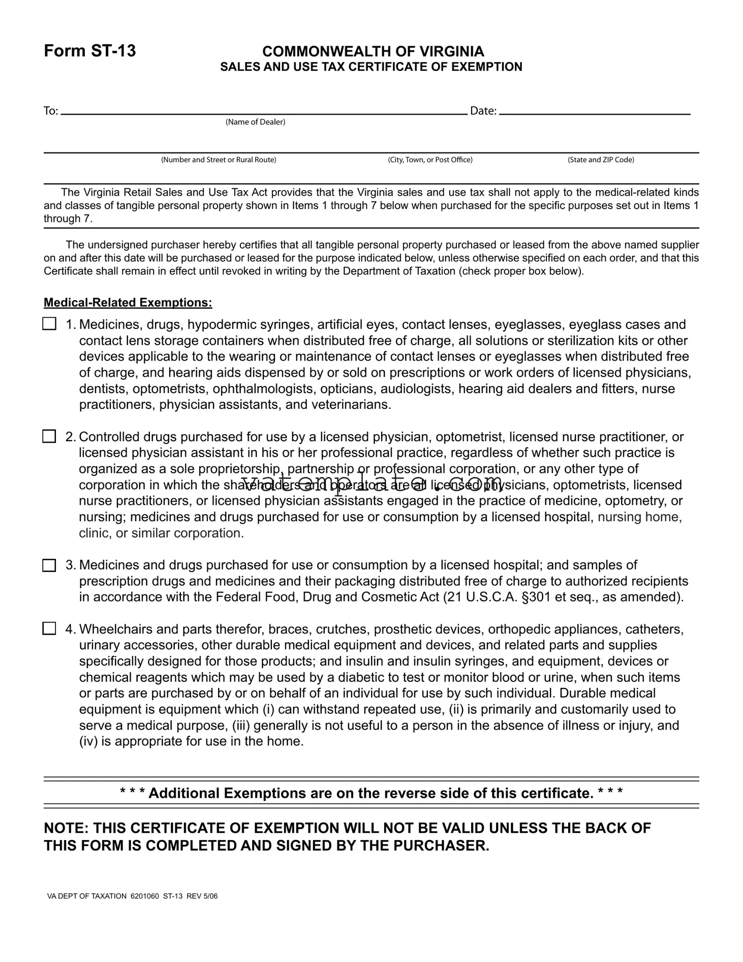 Fill Out a Valid Virginia St 13 Template